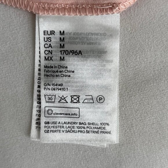 H&M MAMA TOP IN PASTEL PEACH COLOR EMBELLISHED WITH DELICATE LACE, SZ. M - Picture 5 of 5